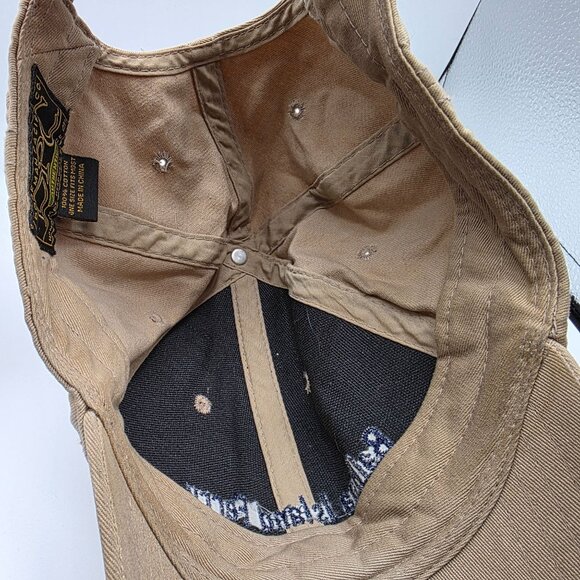 Dorfman Pacific DPC Mens OS Beige Cotton Embroidered Baseball Cap Adjustable - Picture 7 of 9